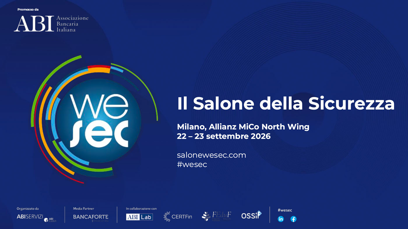 WeSec - il Salone della Sicurezza 2026 | 22 - 23 September